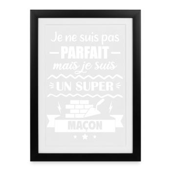 Not perfect but great mason - Framed poster (27 × 37 cm) - black - Front