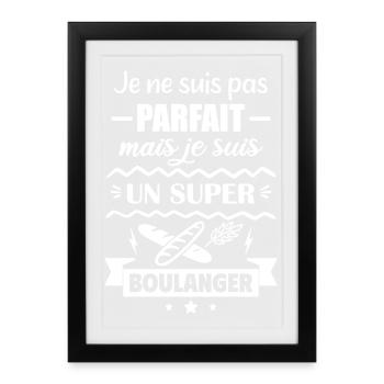 Not perfect but great baker - Framed poster (27 × 37 cm) - black - Front
