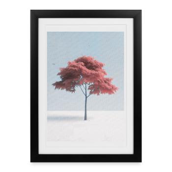 Art minimal de l’érable japonais - Affiche encadrée (27 × 37 cm) - noir - Devant