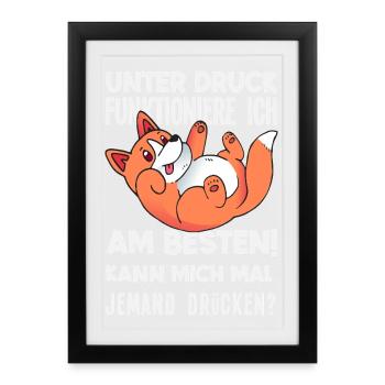 I function best under pressure - Framed poster (27 × 37 cm) - black - Front