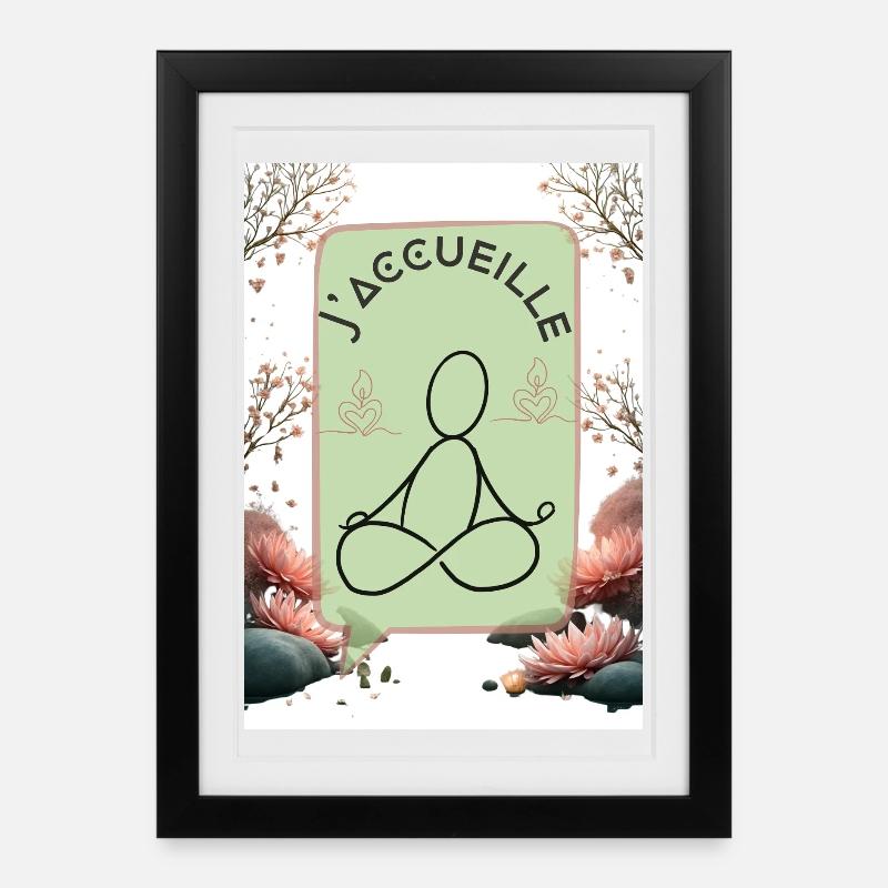 Begrüßungsflöte - Gerahmtes Poster (27 × 37 cm) - Schwarz