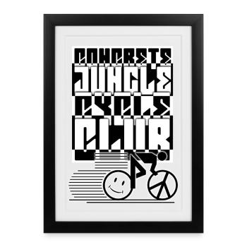 Coureur - Affiche encadrée (27 × 37 cm) - noir - Devant