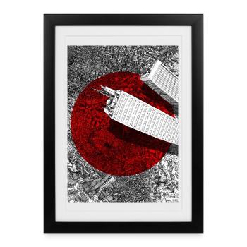 Inflation des tours - Affiche encadrée (27 × 37 cm) - noir - Devant