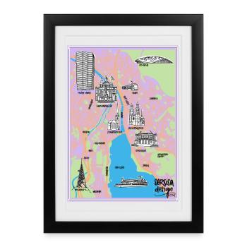 City of Zurich - Framed poster (27 × 37 cm) - black - Front