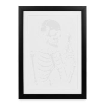 Tee Squelettique à Seringue Noire - Affiche encadrée (27 × 37 cm) - noir - Devant