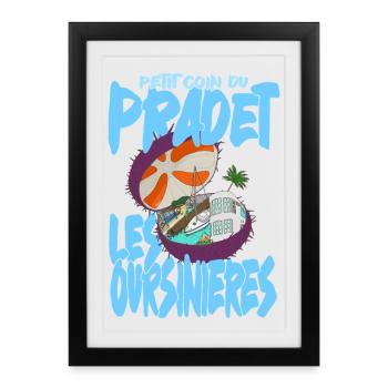 Port des Oursinières, Pradet, Var - Framed poster (27 × 37 cm) - black - Front