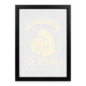 Ornement futur de protection des pandas - Affiche encadrée (27 × 37 cm) - noir - Devant