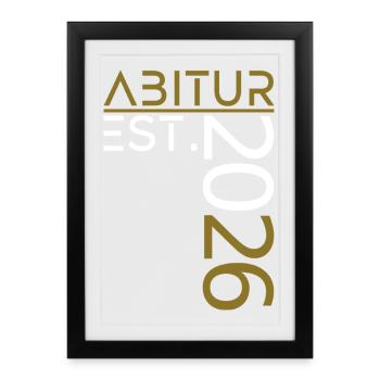Abitur 2026 - Affiche encadrée (27 × 37 cm) - noir - Devant