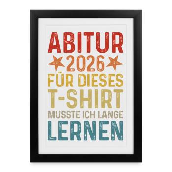 Abitur 2026 - Affiche encadrée (27 × 37 cm) - noir - Devant