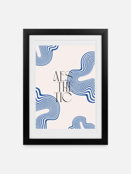 Ästhetisch - Gerahmtes Poster (27 × 37 cm) - Schwarz