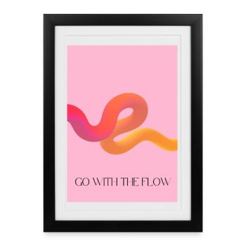 Going with the flow - Framed poster (27 × 37 cm) - black - Front