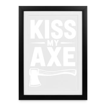 baiser - Affiche encadrée (27 × 37 cm) - noir - Devant