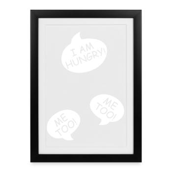Annonce de la grossesse Maman des triplés Maman - Affiche encadrée (27 × 37 cm) - noir - Devant