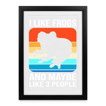 Tree Frog Frog - Framed poster (27 × 37 cm) - black - Front