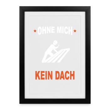 No roof without me - Framed poster (27 × 37 cm) - black - Front