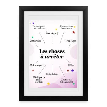 QUOTE. HUMOR. RESOLUTION. CHRISTMAS. YEAR - Framed poster (27 × 37 cm) - black - Front
