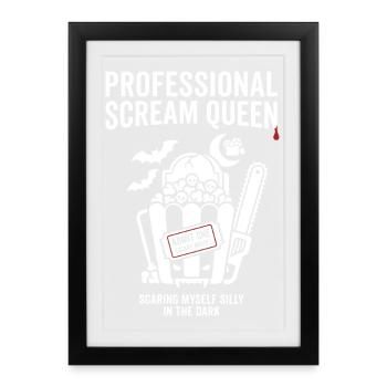 Scream Queen Halloween Chaos - Framed poster (27 × 37 cm) - black - Front