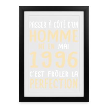 30th birthday - Born in May 1996 - Framed poster (27 × 37 cm) - black - Front