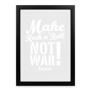 Make Rock ́n ́Roll Not War 2025 Version - Framed poster (27 × 37 cm) - black - Front