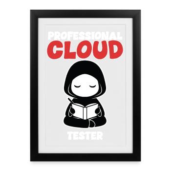 Humor Professional Cloud Tester Manga - Framed poster (27 × 37 cm) - black - Front
