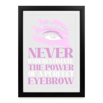 Cosmetics Beautician Microblading Make-up - Framed poster (27 × 37 cm) - black - Front