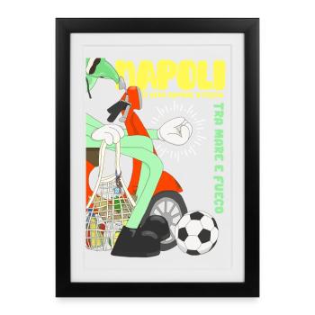 Naples Street culture - Affiche encadrée (27 × 37 cm) - noir - Devant
