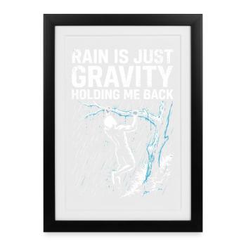 Calisthenics And Rain - Framed poster (27 × 37 cm) - black - Front