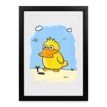 Canard-de Guerre - Affiche encadrée (27 × 37 cm) - noir - Devant