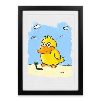 Rayon Léger Canard des Sables - Affiche encadrée (27 × 37 cm) - noir - Devant