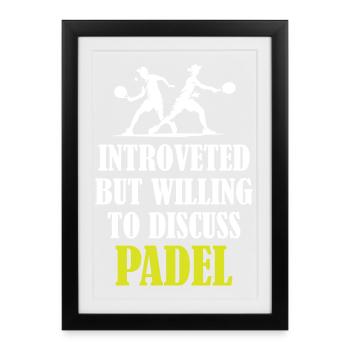 Padel_Saying_For_Introverted_Pdel_Players - Framed poster (27 × 37 cm) - black - Front