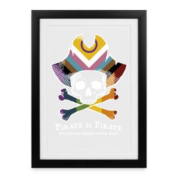 Pirate is Pirate - Framed poster (27 × 37 cm) - black - Front