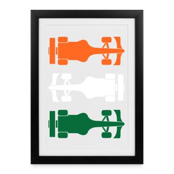 Formula India Formel Racing Indien - Framed poster (27 × 37 cm) - black - Front