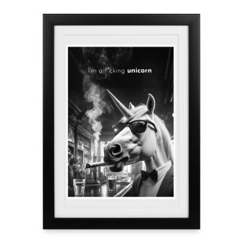 ImFckingUnicorn - Framed poster (27 × 37 cm) - black - Front