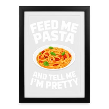 Pasta Spaghetti Noodles Gifts - Framed poster (27 × 37 cm) - black - Front