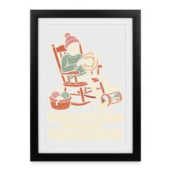 Cross Stitching Through The Apocalypse - Framed poster (27 × 37 cm) - black - Front