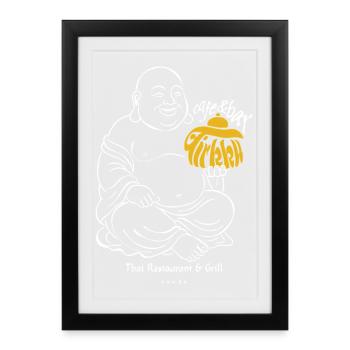Bouddha Tirkku - Affiche encadrée (27 × 37 cm) - noir - Devant