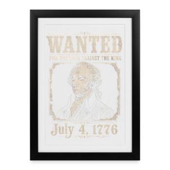Recherchés pour trahison – Momen du 4 juillet drôle - Affiche encadrée (27 × 37 cm) - noir - Devant