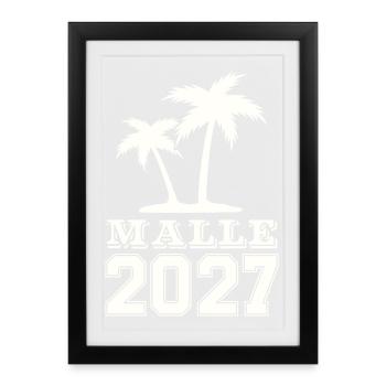 Graphique de Malle Island 2027 - Affiche encadrée (27 × 37 cm) - noir - Devant