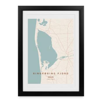 Ringkøbing Fjord Danmark - Framed poster (27 × 37 cm) - black - Front