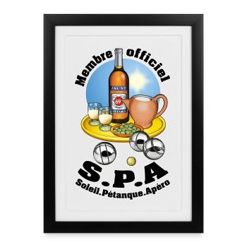 spa - Framed poster (27 × 37 cm) - black - Front