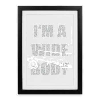Widebody aircraft - Framed poster (27 × 37 cm) - black - Front
