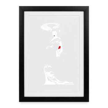 Geisha - Affiche encadrée (27 × 37 cm) - noir - Devant
