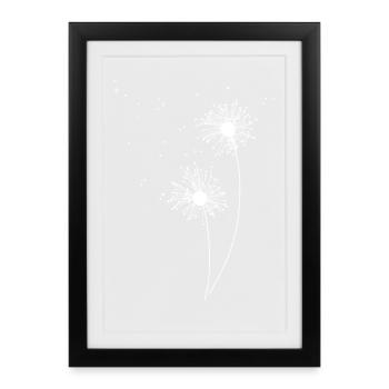 Dandelion - Framed poster (27 × 37 cm) - black - Front