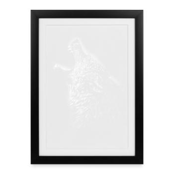 wolf - Framed poster (27 × 37 cm) - black - Front