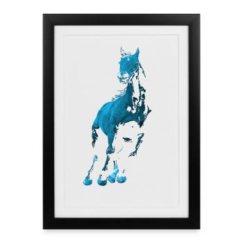 Horse - Framed poster (27 × 37 cm) - black - Front