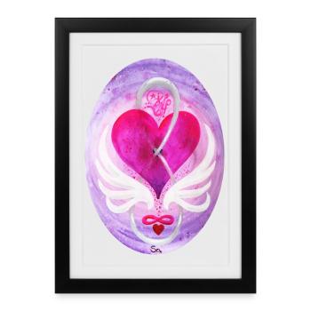 L'amour en équilibre - Sonja Ariel von Staden - Affiche encadrée (27 × 37 cm) - noir - Devant