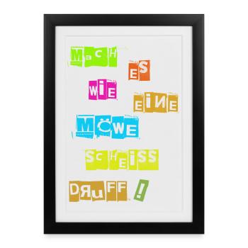 Faites-le comme une mouette va vous faire foutre - Affiche encadrée (27 × 37 cm) - noir - Devant