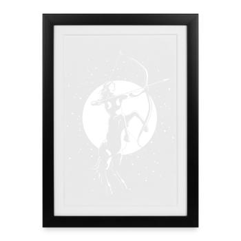 Sagittaire - Affiche encadrée (27 × 37 cm) - noir - Devant