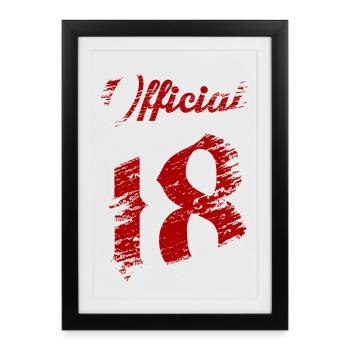 Officially 18 years - Framed poster (27 × 37 cm) - black - Front