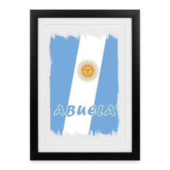 Design grand-mère Argentine - Affiche encadrée (27 × 37 cm) - noir - Devant